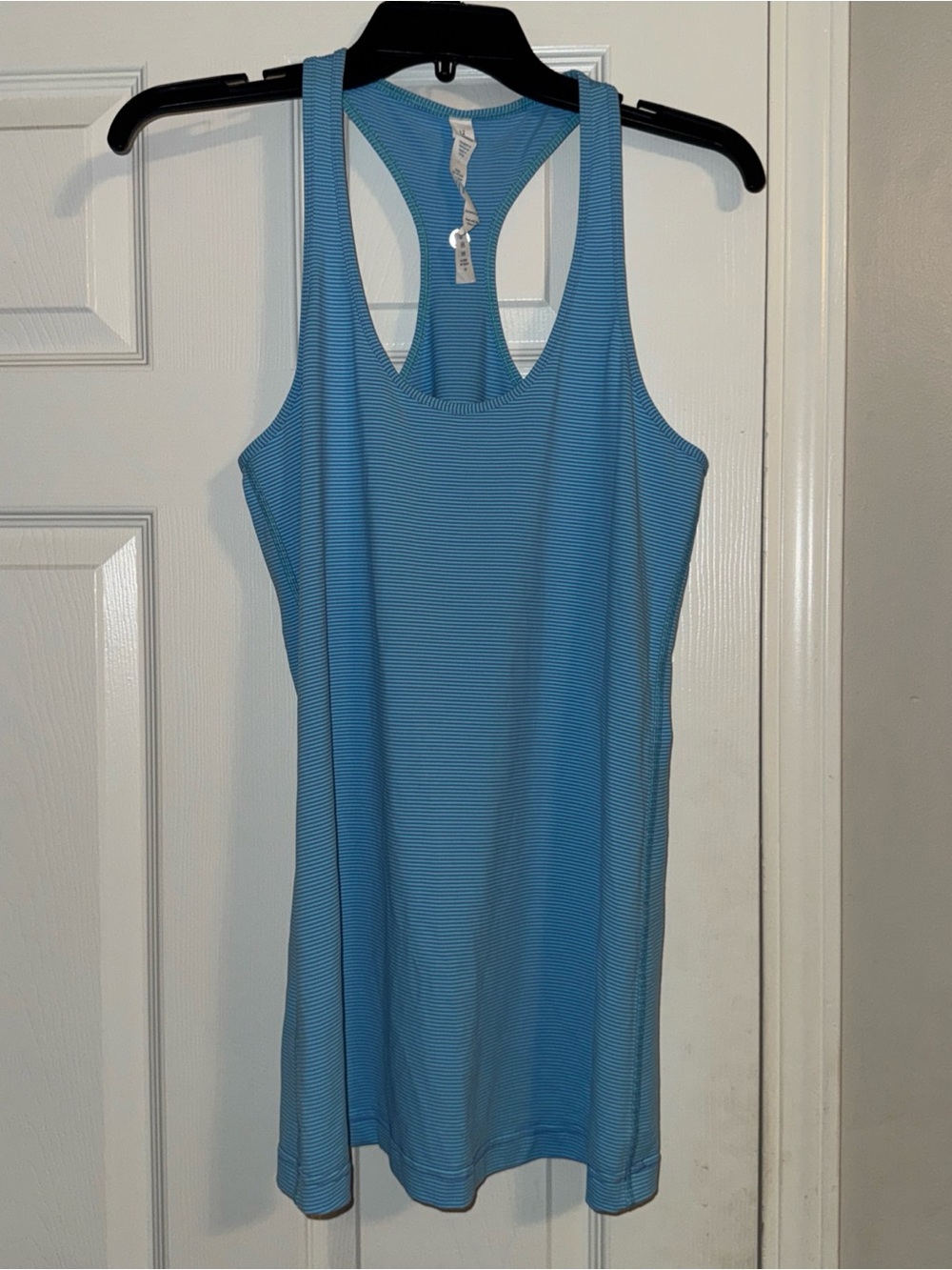 lululemon athletica Light Blue Striped Racerback Tank